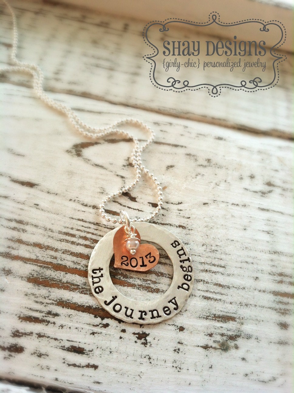 Stamped Graduation Necklace