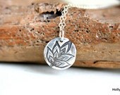 Fine silver leaf charm necklace sterling silver chain one of a kind jewelry everyday jewelry