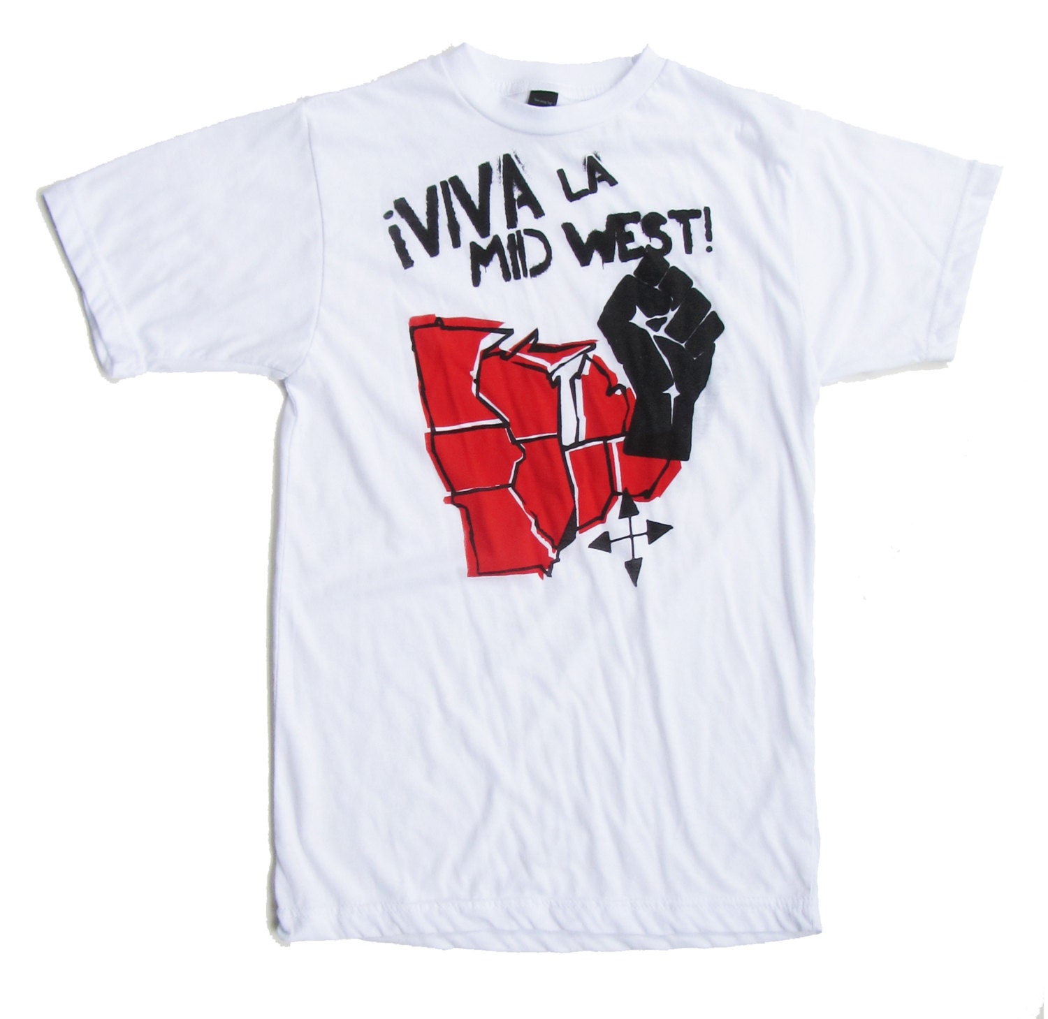 SUPER SOFT Vintage Feel Unisex White Tee - Viva La Midwest