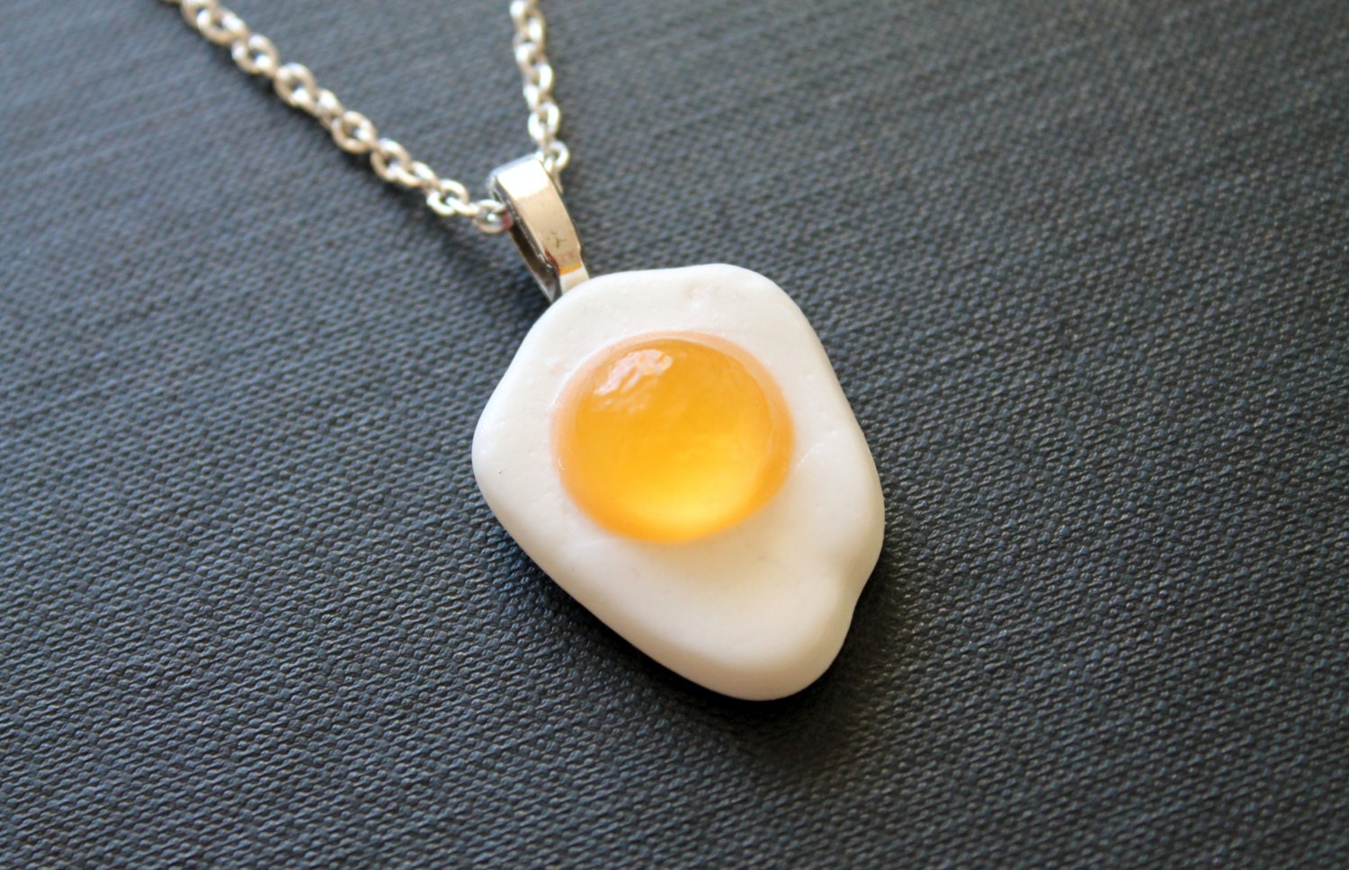 Fried Egg Quirky Sweet Necklace
