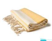 Istanbul Peshtemal, Yellow Turkish Towel, Fouta