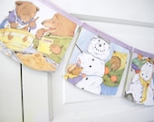 what mommies do best / what daddies do best, repurposed children story book, nursery bedroom / birthday garland, gift under 20