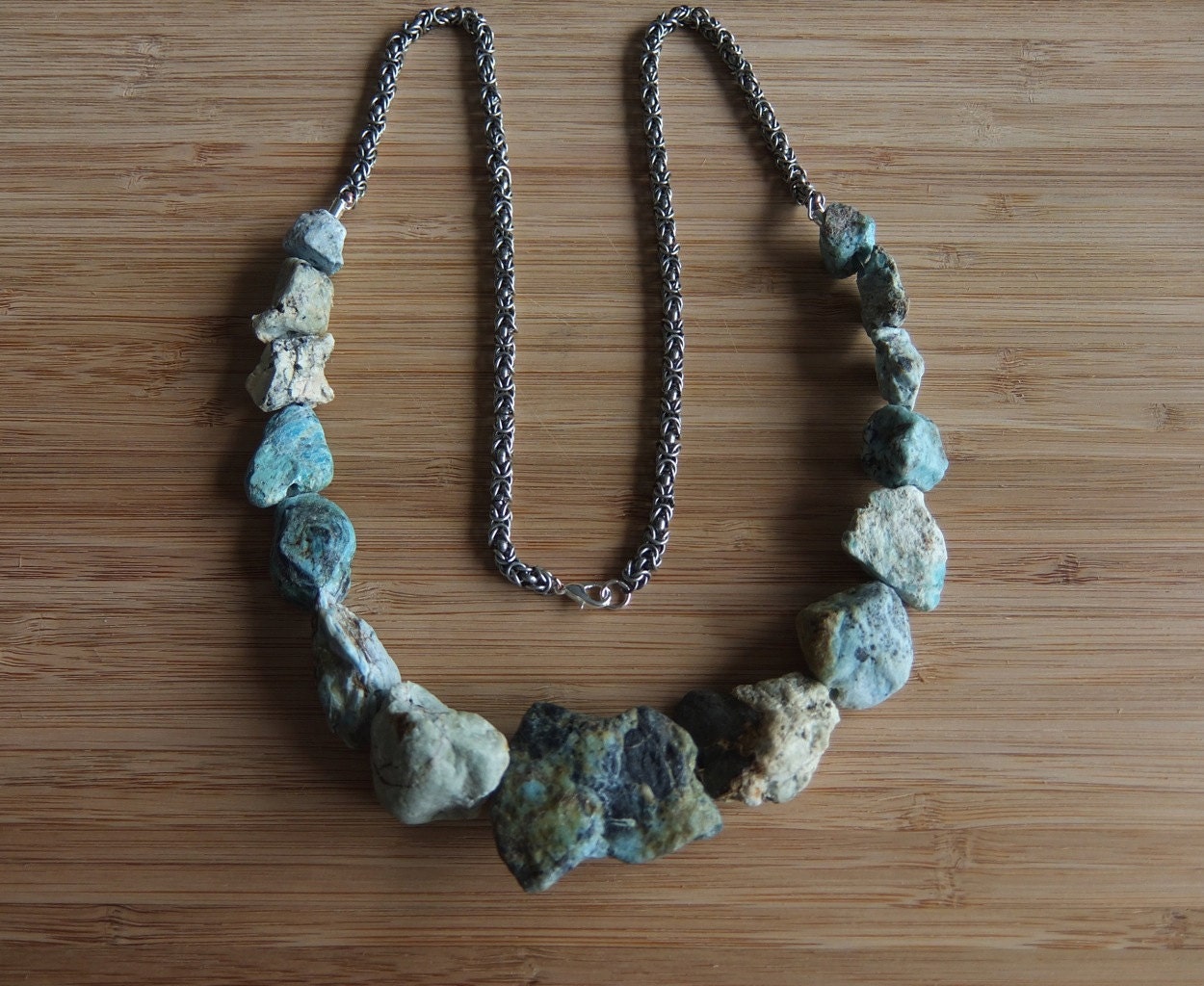 Chrysocolla Raw Stone Necklace