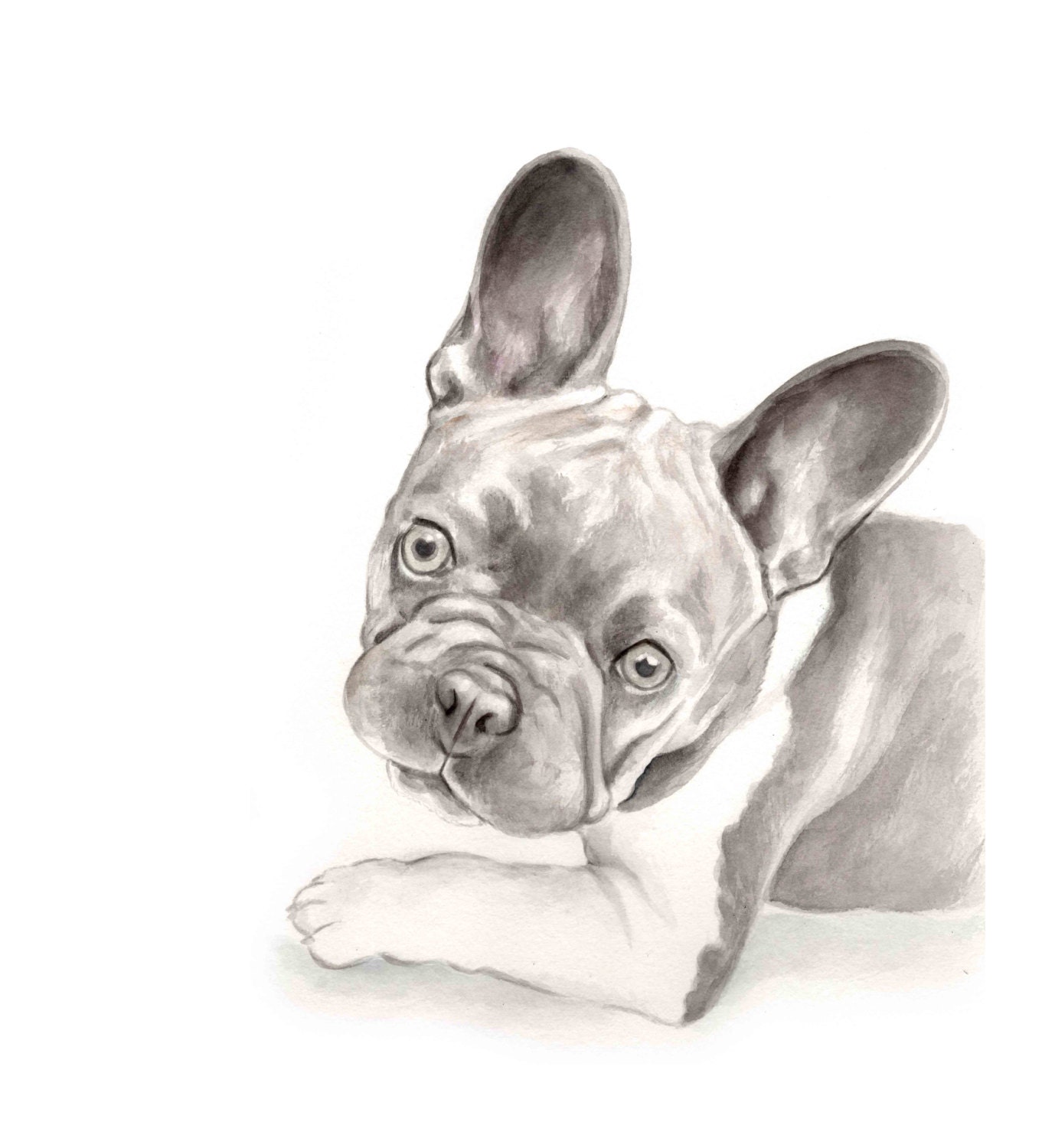 8.5x11 Custom pet portrait, original watercolor painting dog cat animal pet lover painting handmade wall art gift