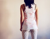Peach - hand printed woman shirt / murMur