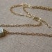 Gold Wrap Chain, Lariat-Style, Necklace with Pyrite Cubes