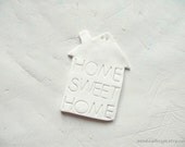 Home Sweet Home Clay House Ornament