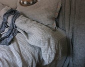 Washed Soft Linen Bedding Set. Queen size. OLD FARMHOUSE