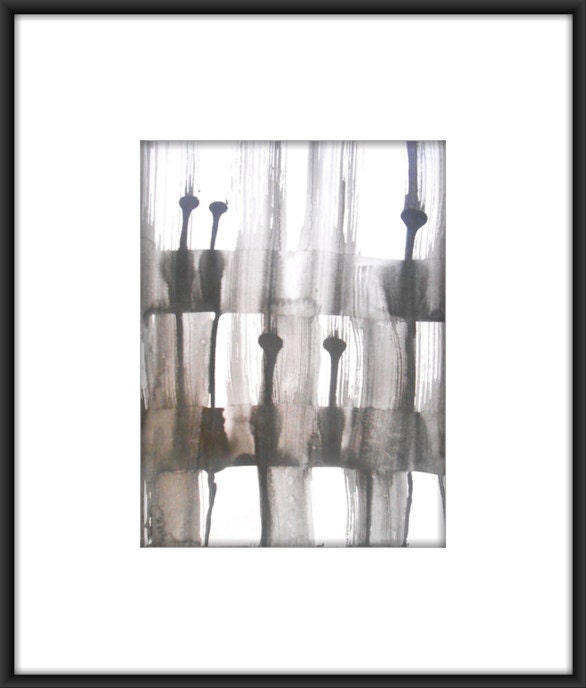 A3 Original Contemporary Fine Art Ink Wash Painting 11.7x16.5 " Working Class 037"