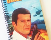 JAMES BOND 007 Journal Notebook Upcycled  notebook sketchbook Recycled Earth Friendly Made from an actual Vhs tape