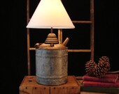 Rustic Kerosene Can Lamp with Shade