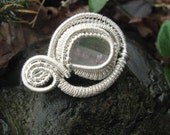 Watermelon Tourmalines Wire Wrapped Brooch/Hatpin in Sterling Silver