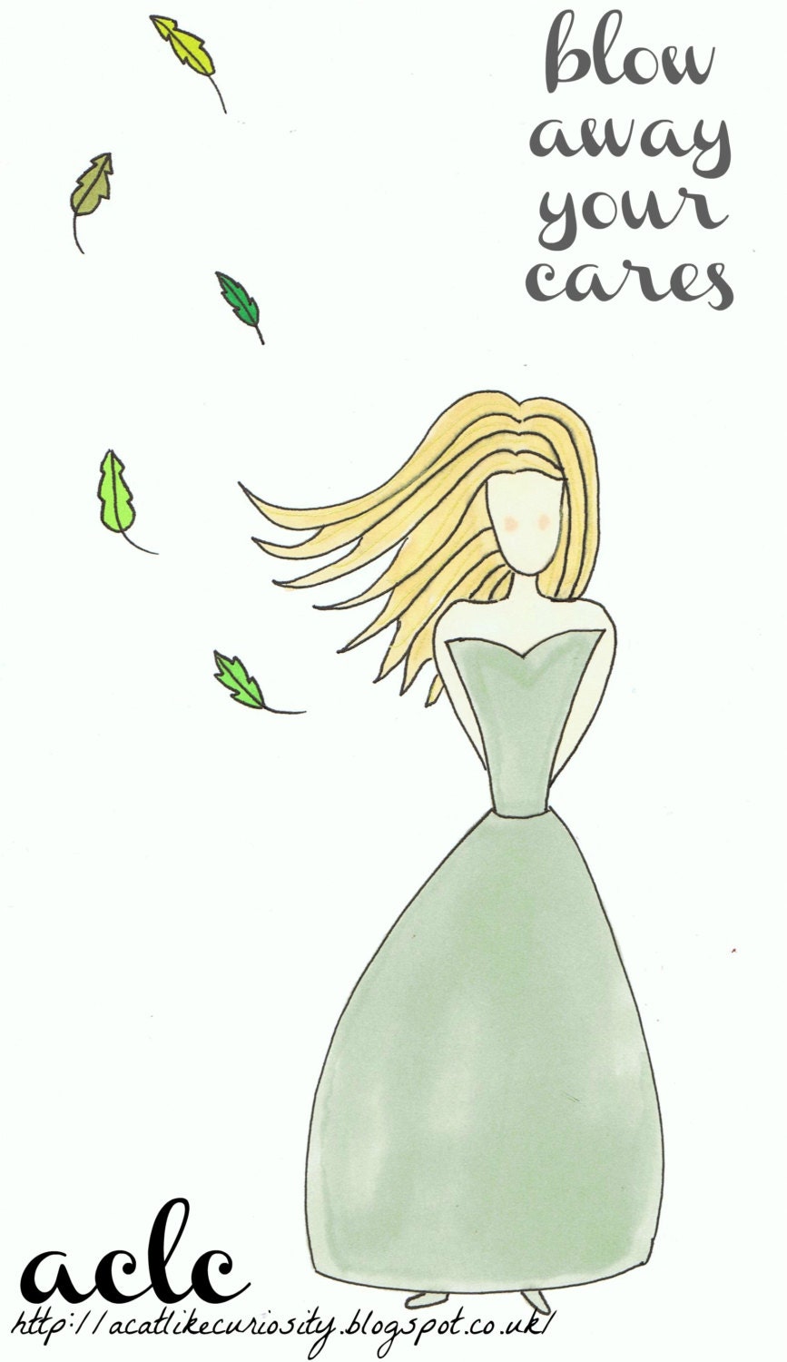 Blow Away Your Cares Art Print