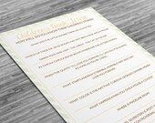 Baby Shower Game - Children's Book Trivia - Quick Printable - Orange