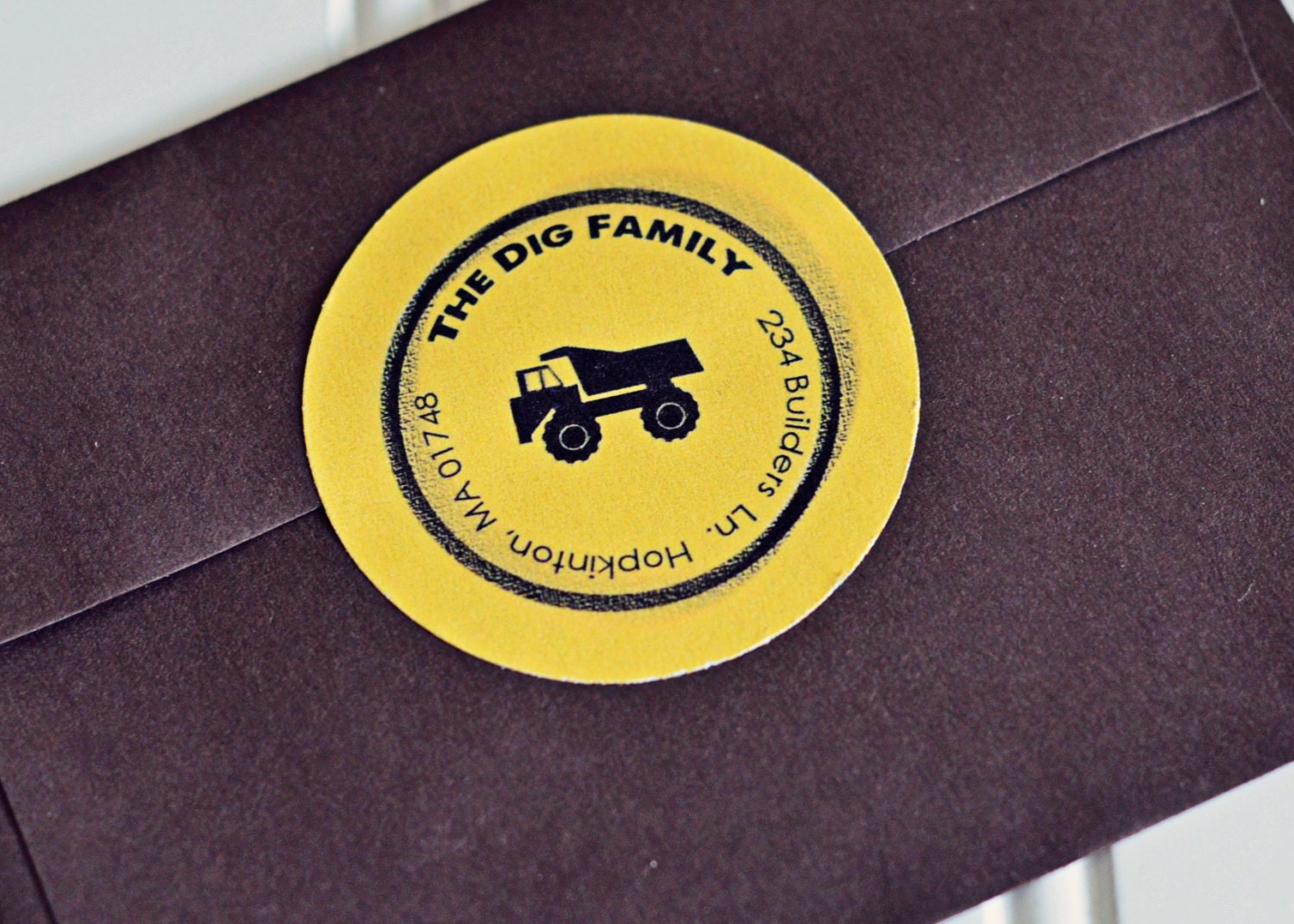 CONSTRUCTION Big Rig Printable Address Label Il_570xn