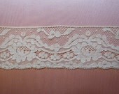 Vintage ecru lingerie lace - 1920's Alencon lace