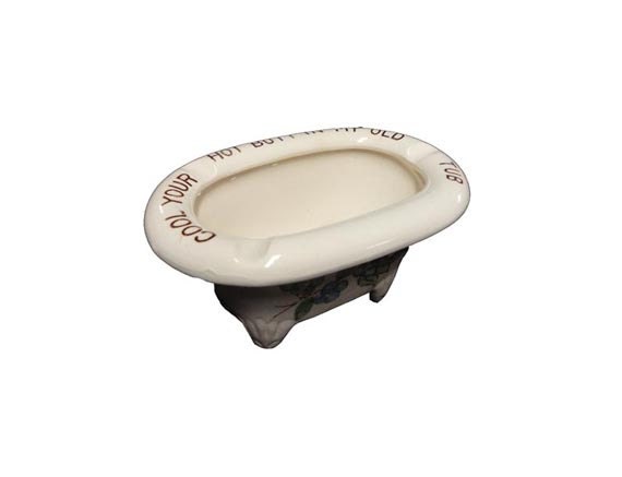 SALE Vintage Ceramic Ashtray - Vintage Claw Foot Tub Ash Tray 'Cool Your Butt'