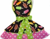 Frosty Summer Popsicles Pinup Apron-A Tie Me Up Aprons Exclusive