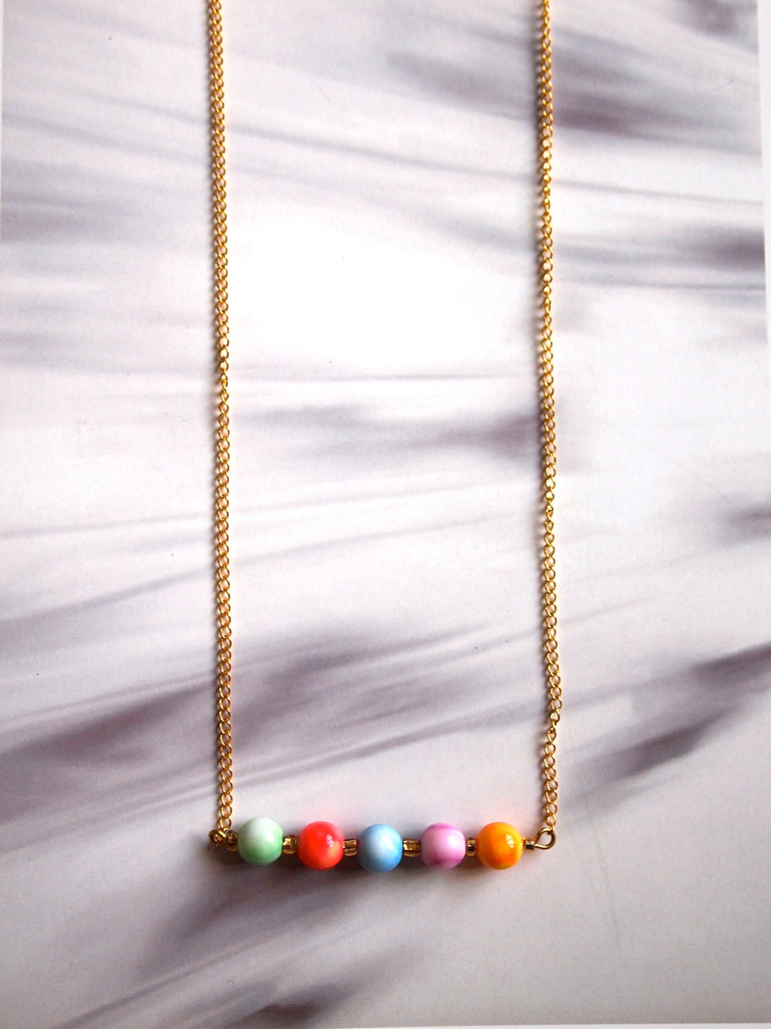 Pastel necklace delicate & simple