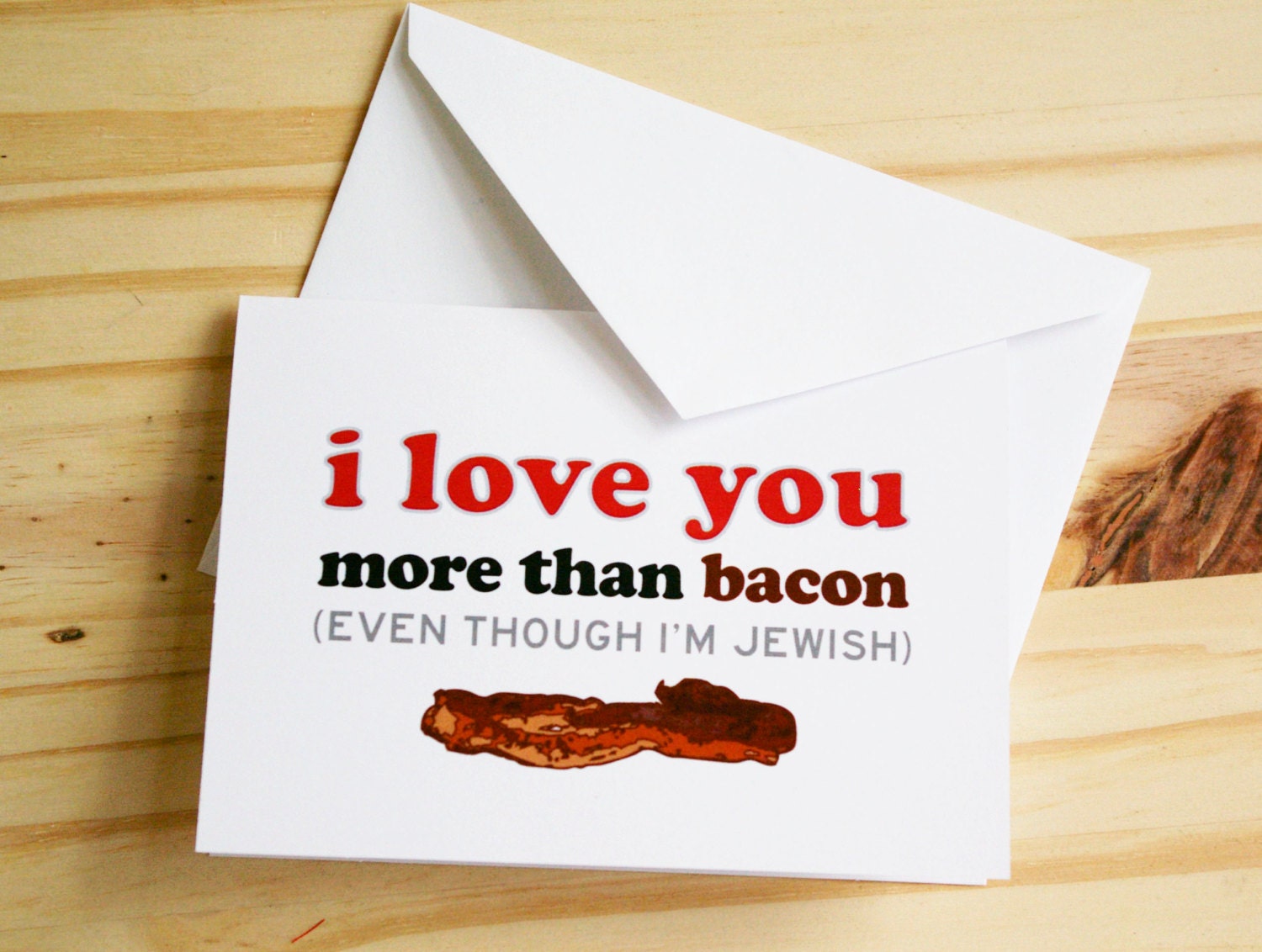 I Love You, Bacon - Funny Jewish Mother's Day Card