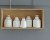 MTO set of 5 porcelain bottles. modern minimal ceramic pottery by vitrifiedstudio