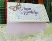 Handmade Happy Birthday Card with Gift Card Holder