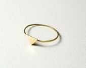 TIny Triangle Ring -- Stackable -- in Brass by Anilani