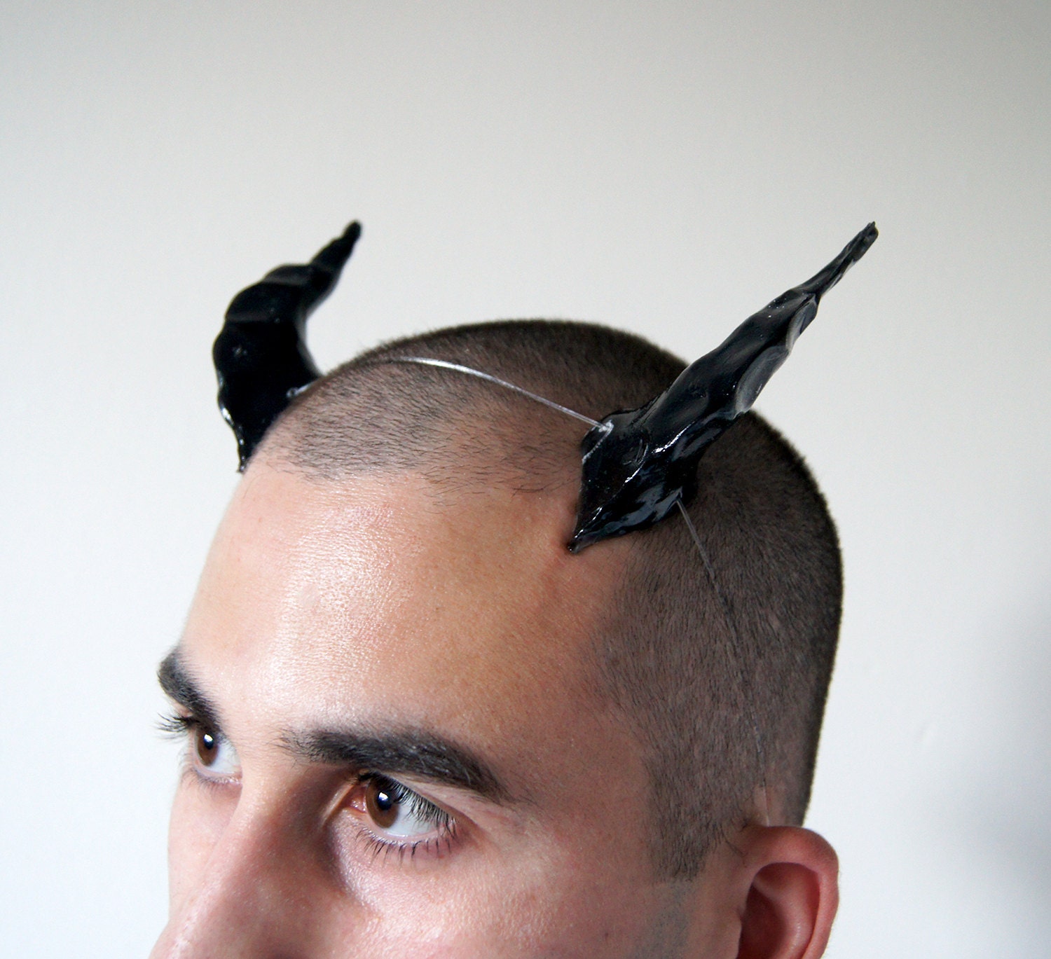 Black Dragon Costume Horns