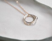 Charm Necklace Gold Oval Mixed Metal - NAPA VALLEY CHARM Collection