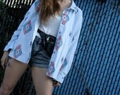 90's Vintage Shirt, Denim Shirt, Southwest Shirt