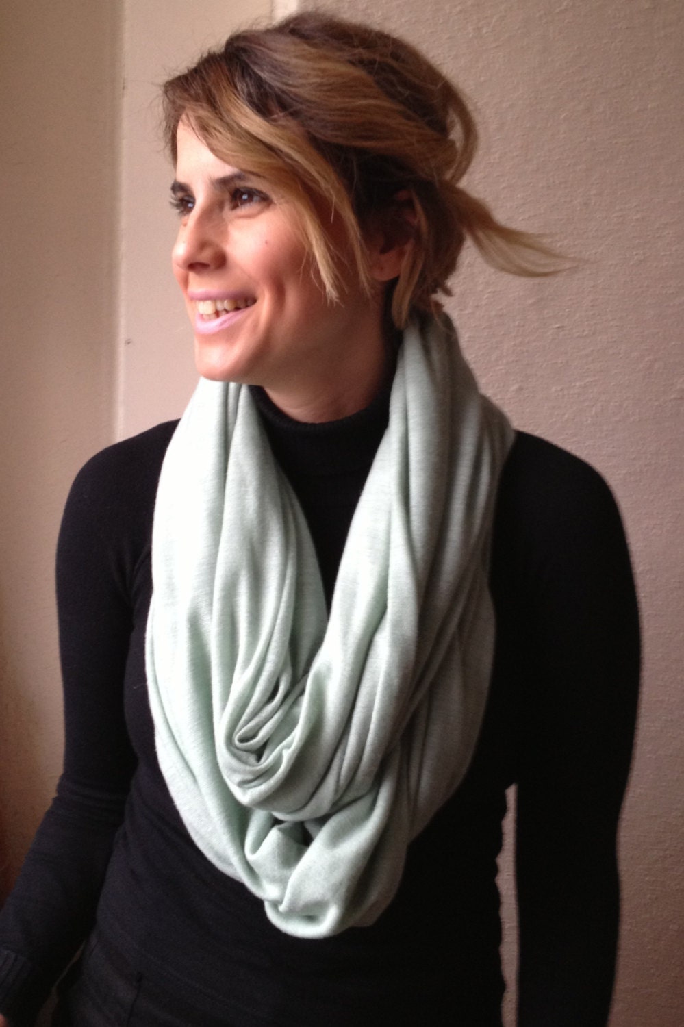 Moss Green Infinity scarf