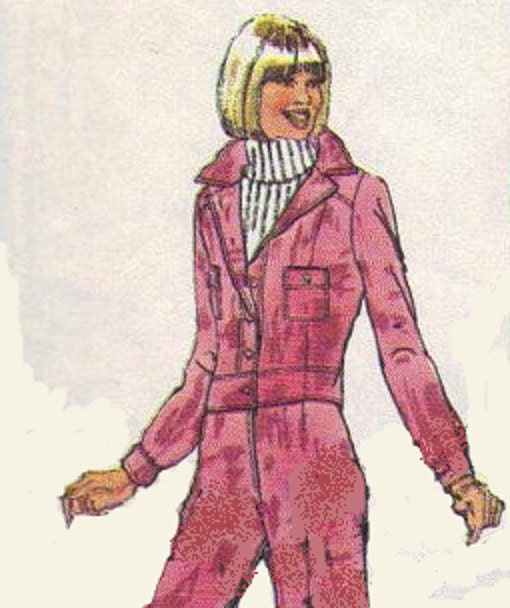 1970s Retro Fashion Sewing Pattern Simplicity Size 14 Bust 36 Woman's Pants Vest Jacket