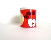 Retro Shortening Container - Bright Red Mid Century Storage Container
