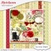 Heriloom Vintage Digital Scrapbook Kit w Yellow & Red Instant Download. Limited CU