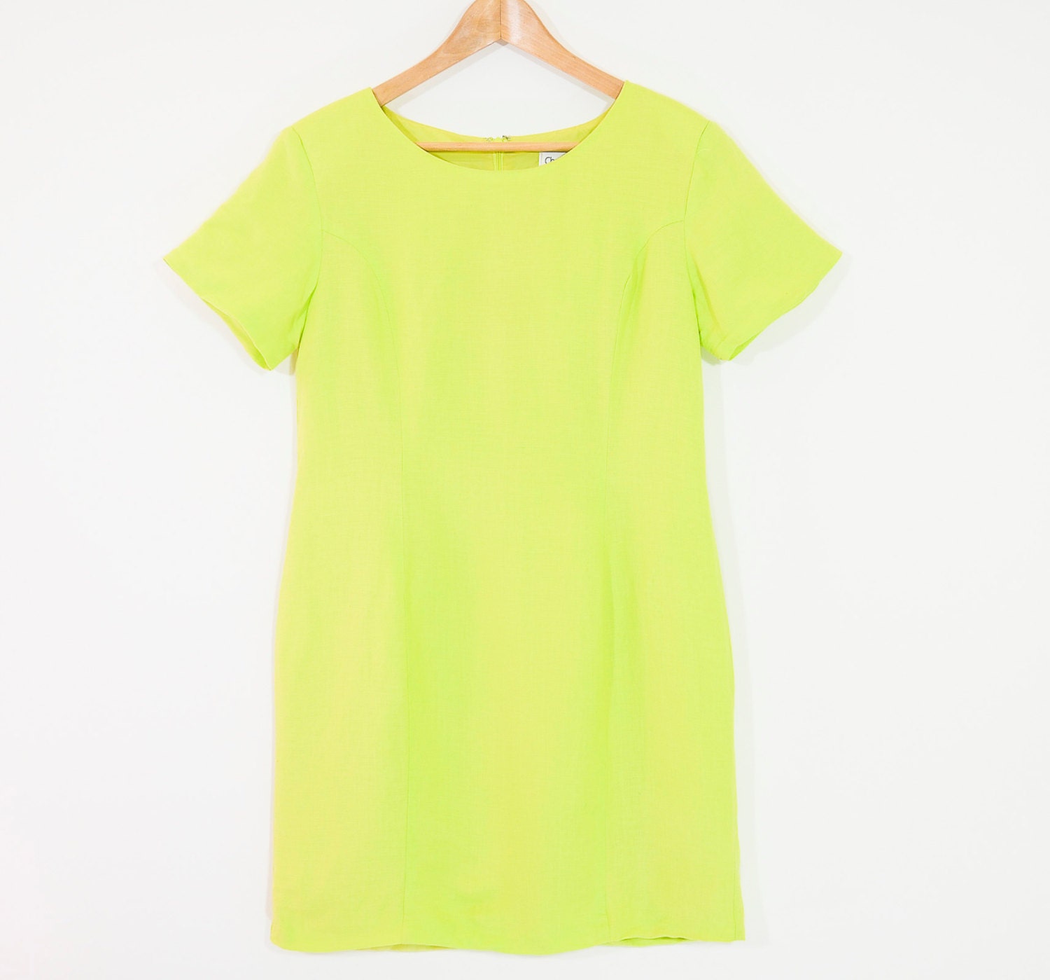 90s Lime Green Spring Dress / Rave Clubkid Grunge
