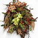 Grapevine Twig Leaf, Summer/Fall Door Arrangement, Pears, Berries, Country Wreath, Great Decoration For Your Front Door -- FREE SHIPPING