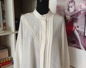 vintage 80's asymmetrical boxy blouse