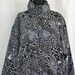 vintage 80's silk zebra oversized bomber jacket