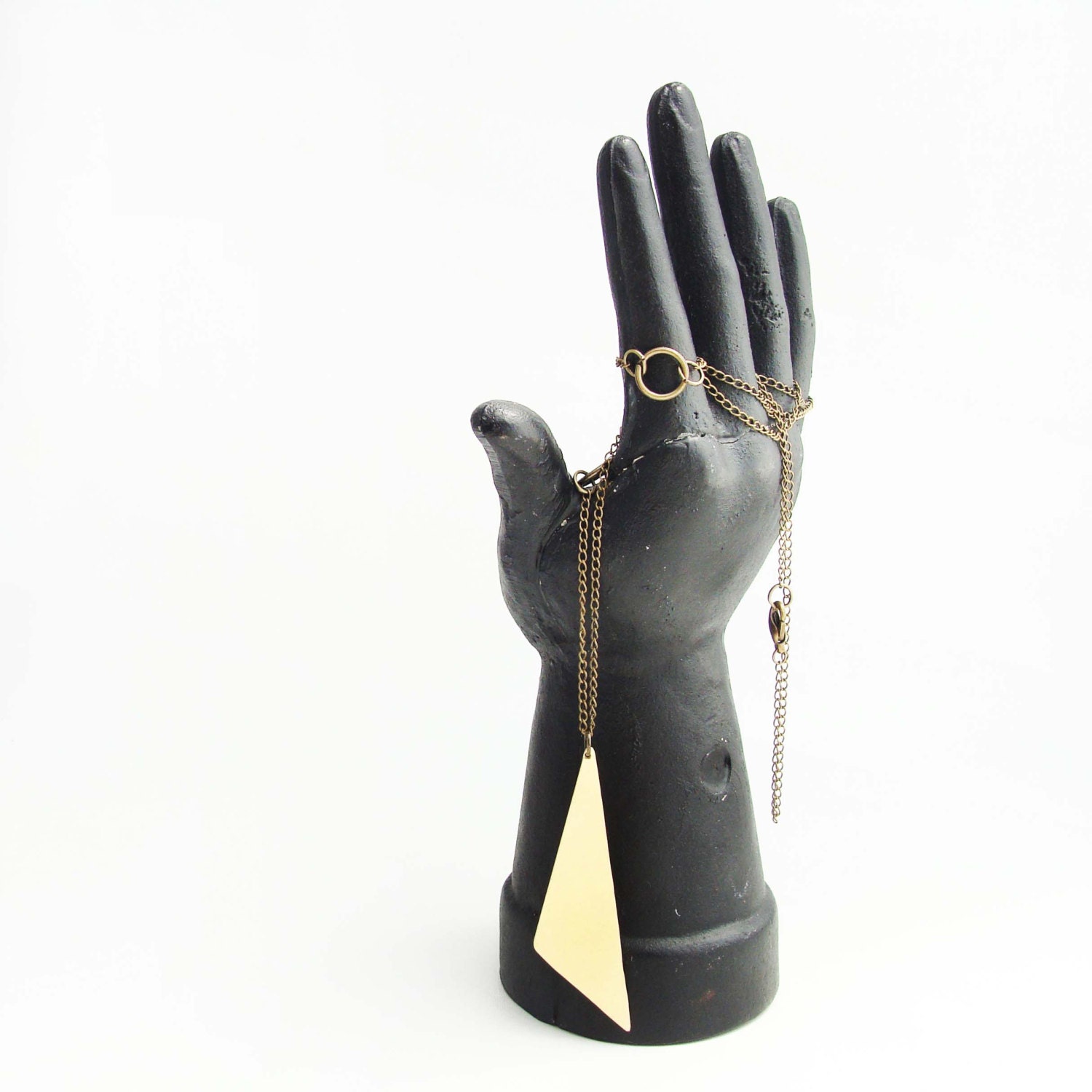 Obtuse Triangle Pendant // Everyday Wear // Brass // Gold // Long Necklace // Summer Style