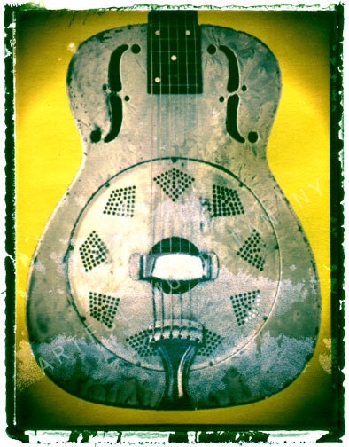 gift for guy resonator dobro guitar print   8 x 10  polaroid gift for boyfriend gift for musician music gift guitar gift men mens him
