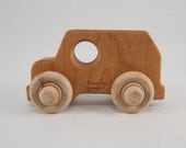Wooden Toy SUV - Mini size- Organic and Eco Friendly Waldorf Montessori Toy Car