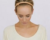 Knot Leather Headband TAN Non-Slip Leather Head Band Boho Hair Band Fashion Hair Accessories (HB-140A)