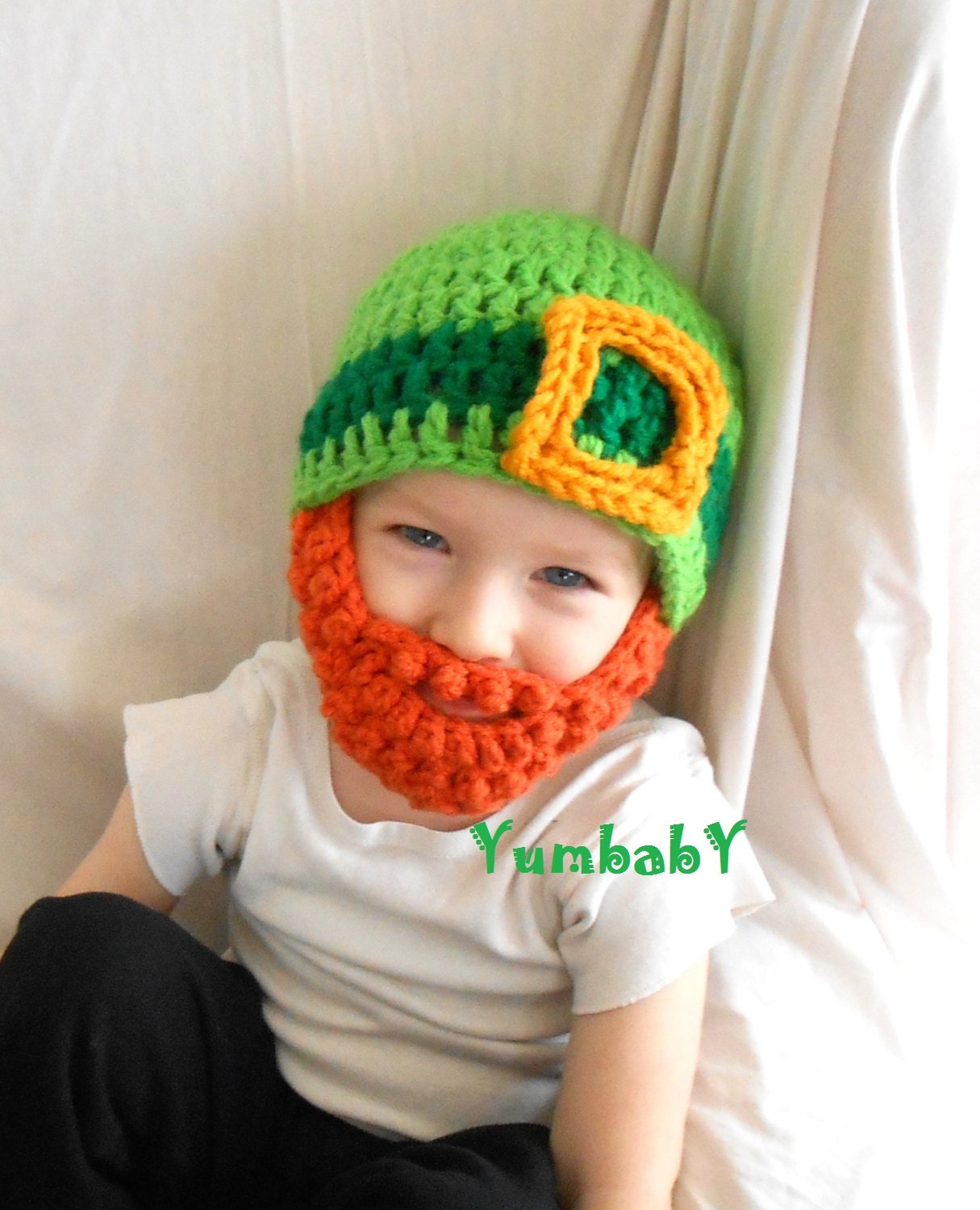 Irish Leprechaun Beard Hat Saint Patricks Day Kiss Me I'm Irish Bearded Beanie