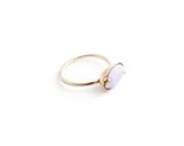 NEW Lilac Marquis Crystal Cocktail Ring / 14k gold fill band / brass set glass jewel / purple statement stacking ring by SoftGold