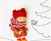 Cute Brooch - Little girl with lollipop (2)