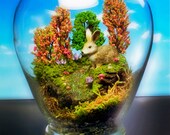 Bunny Rabbit Grove - Spring - Terrarium / Diorama