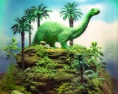 Brontosaurus Garden  - Terrarium Diorama
