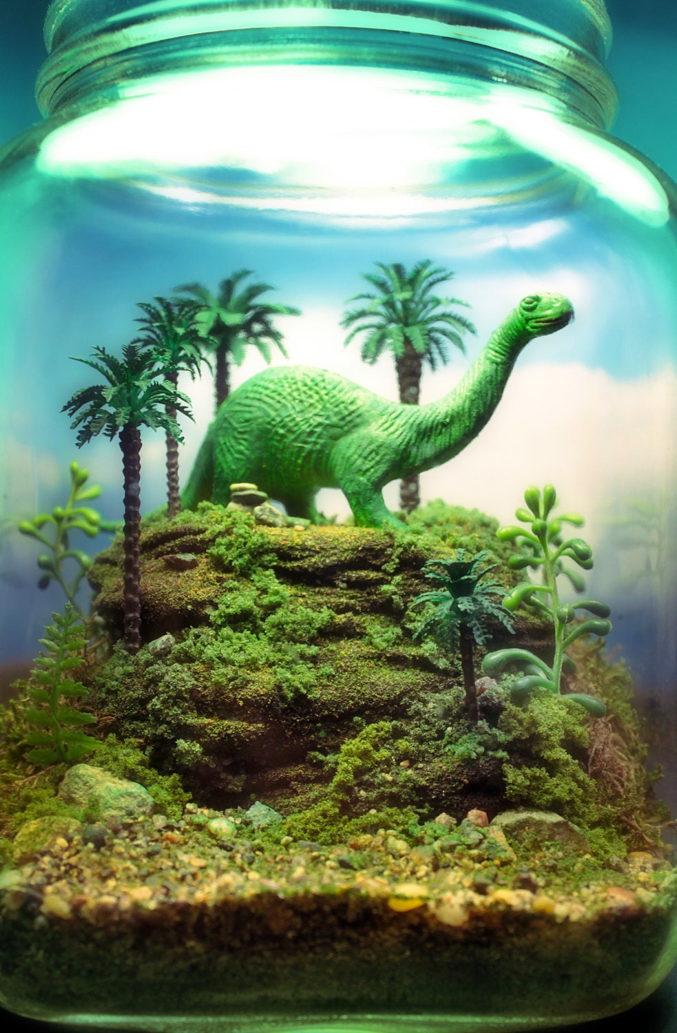 Brontosaurus Garden - Terrarium Diorama
