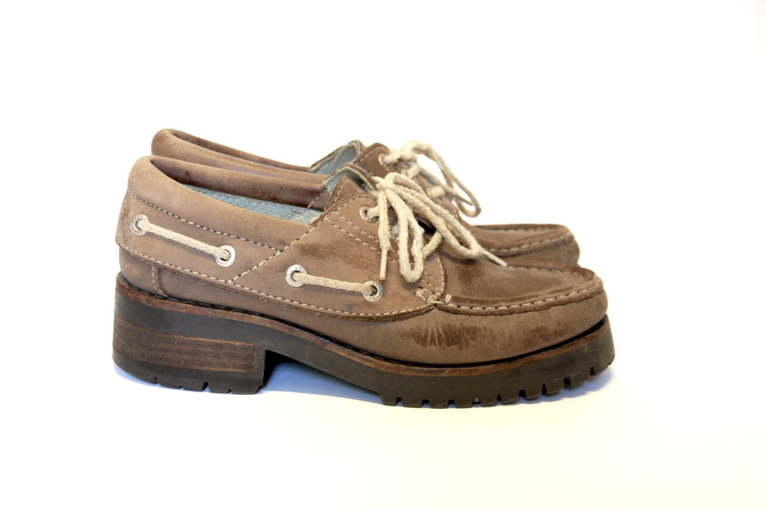 Retro, Vintage Miss Selfridges Platform Flatform Kickers Style Laceup shoes. 90's grunge. size UK6, EU 39, USA 8