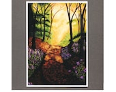 Beautiful Forest Trail Greeting Card, 5x7 Art Print